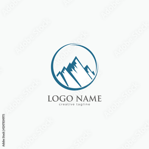 Mountain logo, hill, travel, peak, landscape fully editable vector logo template Free Download Mountain logo, hill, travel, peak, landscape fully editable vector logo template - GFXLoad