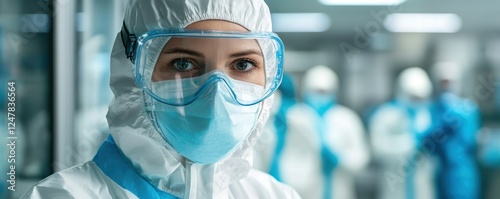 A worker diligently inspects hazardous machinery, showcasing exemplary safety compliance The image depicts a professional wearing personal protective equipment PPE, including a protective suit