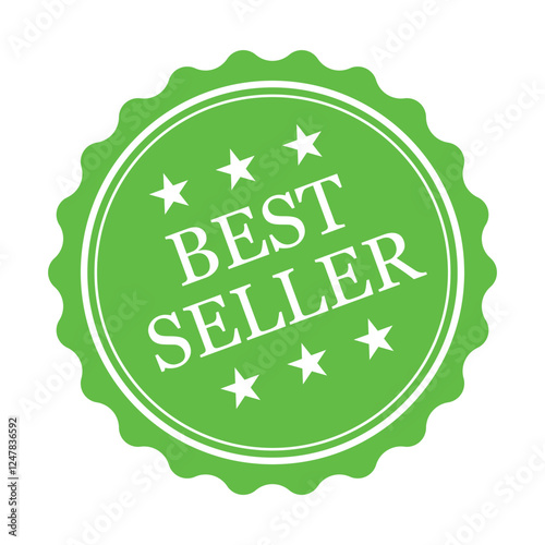 best seller stamp sign symbol vector flat icon	