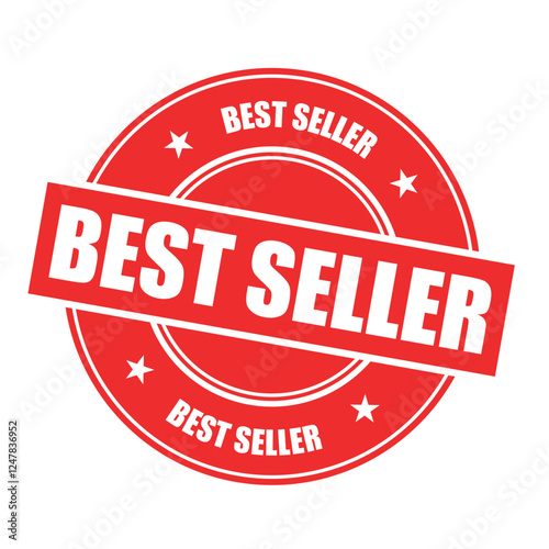 best seller stamp sign symbol vector flat icon	