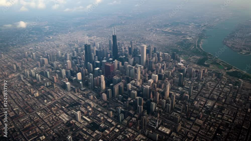Aerial View of Chicago's Skyline: A Stunning Metropolis Aerial View of Chicago's Skyline: A Stunning Metropolis