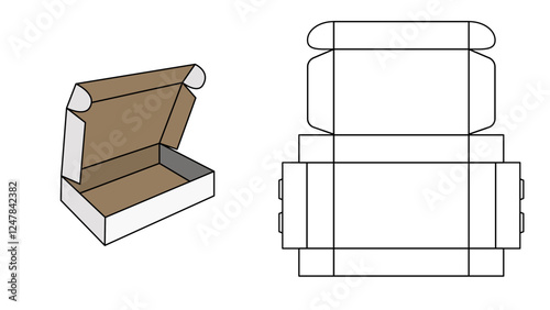 Industrial Packaging Box Template Blueprint