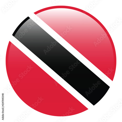 Free Download Trinidad and Tobago flag. Trinidad and Tobago circle flag logo 3d icon computer vector illustration design - GFXLoad
