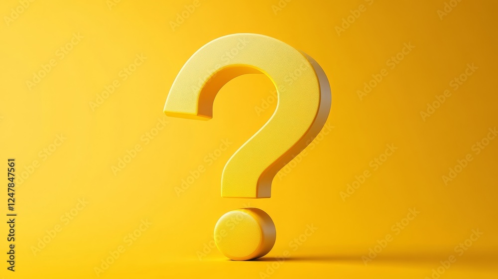 16121056 01 1.3D yellow question mark. FAQ problem solution symbol. Vector illustration on isolated background 16121056 01 1.3D yellow question mark. FAQ problem solution symbol. Vector illustration on isolated background