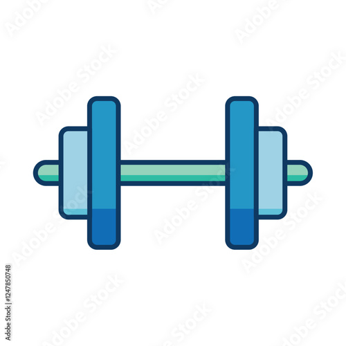 Professional gym dumbbell illustration