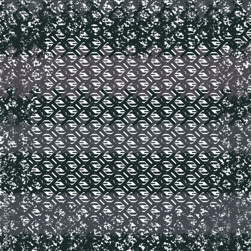 A dense surface or wall or texture is heavily distorted at the edges and consists of geometric cells in the middle.