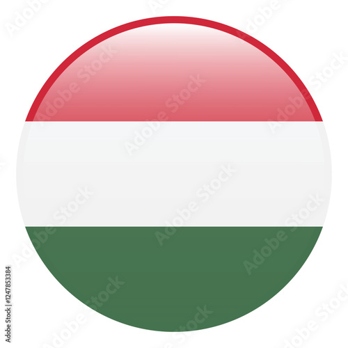 Hungary flag. Hungary circle flag 3d logo icon computer vector illustration design Free Download Hungary flag. Hungary circle flag 3d logo icon computer vector illustration design - GFXLoad