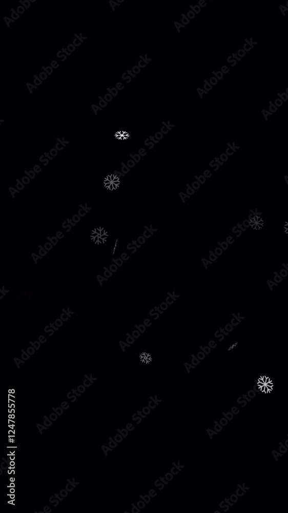 Snowflakes for christmas, winter, frozen ice, white snowfall, bokeh dust, snow appearing from the center ⛄❄ | Transparent Background | 4K UHD ProRes 4444 | Alpha | Vertical Snowflakes for christmas, winter, frozen ice, white snowfall, bokeh dust, snow appearing from the center ⛄❄ | Transparent Background | 4K UHD ProRes 4444 | Alpha | Vertical