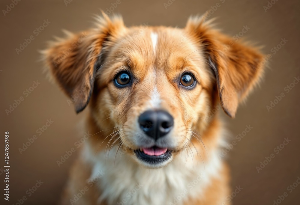 front view cute dog with copy space front view cute dog with copy space