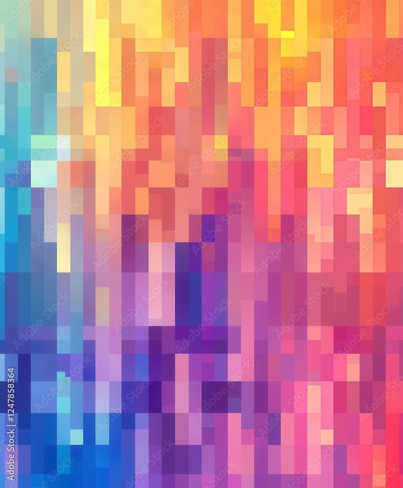 Vibrant Abstract Pixelated Background with Colorful Shades and Patterns Vibrant Abstract Pixelated Background with Colorful Shades and Patterns