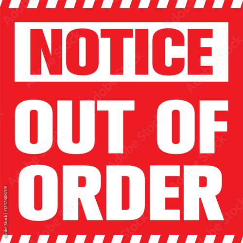 Red color out of order sign