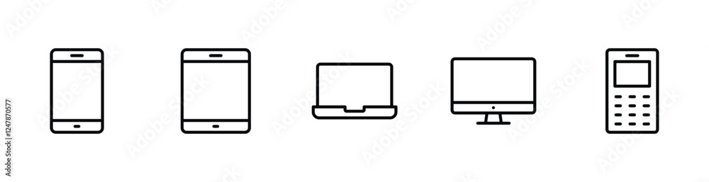 devices icon set vector devices icon set vector