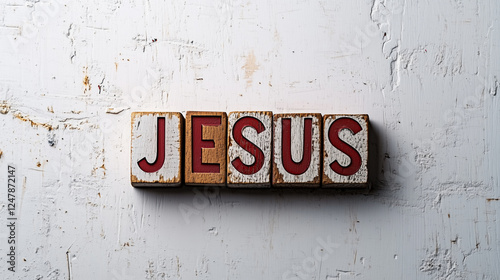 A cube shaped like a cross, wood blocks with 