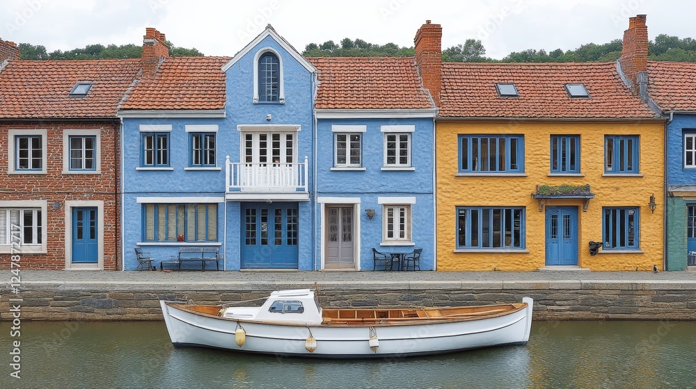 Charming Coastal Village Houses Boatscape Idyllic Waterfront Homes Architecture Charming Coastal Village Houses Boatscape Idyllic Waterfront Homes Architecture