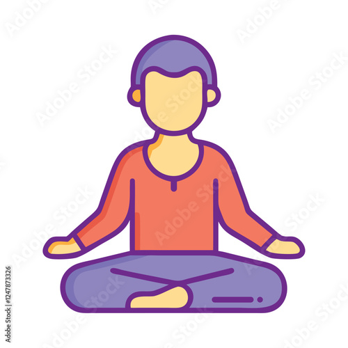 Meditative sitting pose illustration