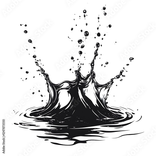 Ink Splashing into Water photo