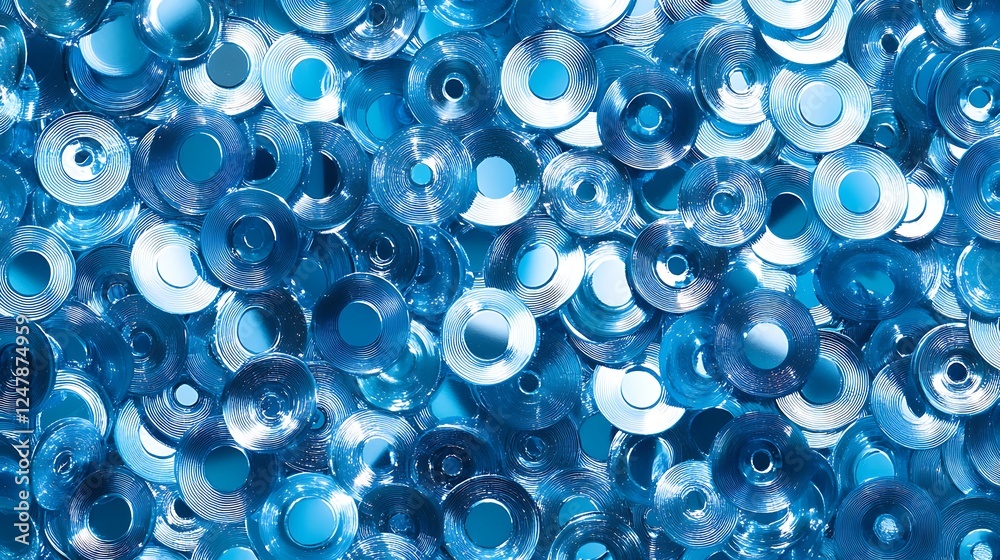 Light blue sequin pattern, seamless texture Light blue sequin pattern, seamless texture