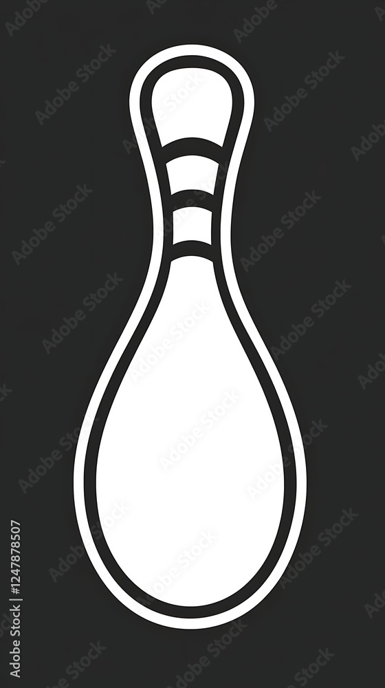 Bowling pin, dark background, game icon Bowling pin, dark background, game icon