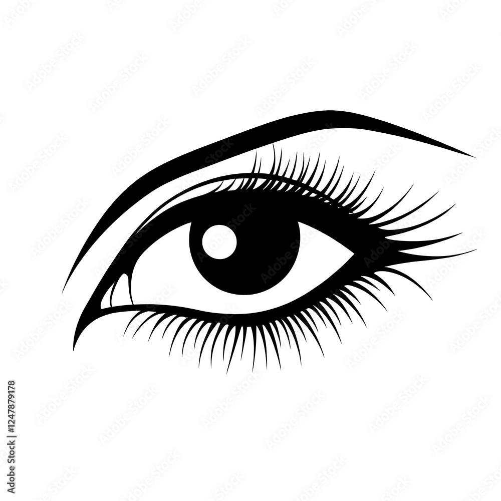 Elegant female eye graphic design