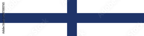 Finland flag long banner digital vector illustration