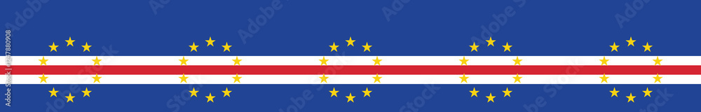 Cape Verde flag long banner digital vector illustration Cape Verde flag long banner digital vector illustration