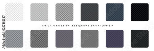 set of transparent background checks patterns. Gray White Seamless Pattern