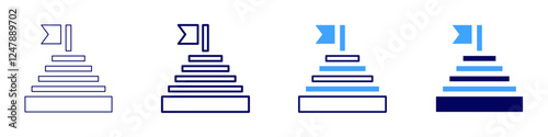 Actionable success icon in 4 different styles. Thin Line, Line, Bold Line, Duotone. Duotone style. Editable stroke