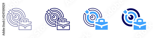 Fast success icon in 4 different styles. Thin Line, Line, Bold Line, Duotone. Duotone style. Editable stroke