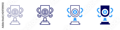 Mastering success habits icon in 4 different styles. Thin Line, Line, Bold Line, Duotone. Duotone style. Editable stroke