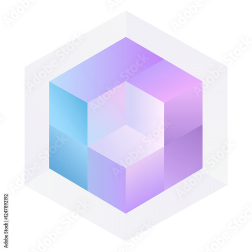 3D Box Rectangle Glassmorphism UI Icon Sign and Symbol Design Illustrator Png Svg	
