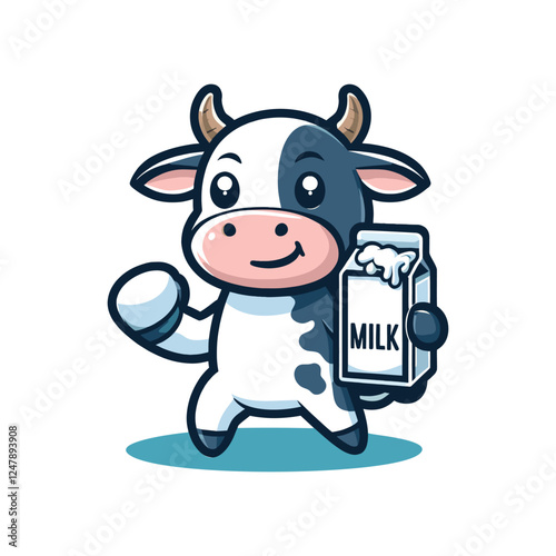 A cow mascot