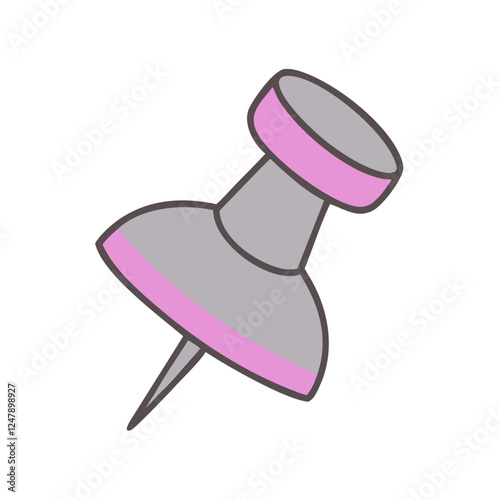 Straight pin icon in pastel colors for sewing and crafting