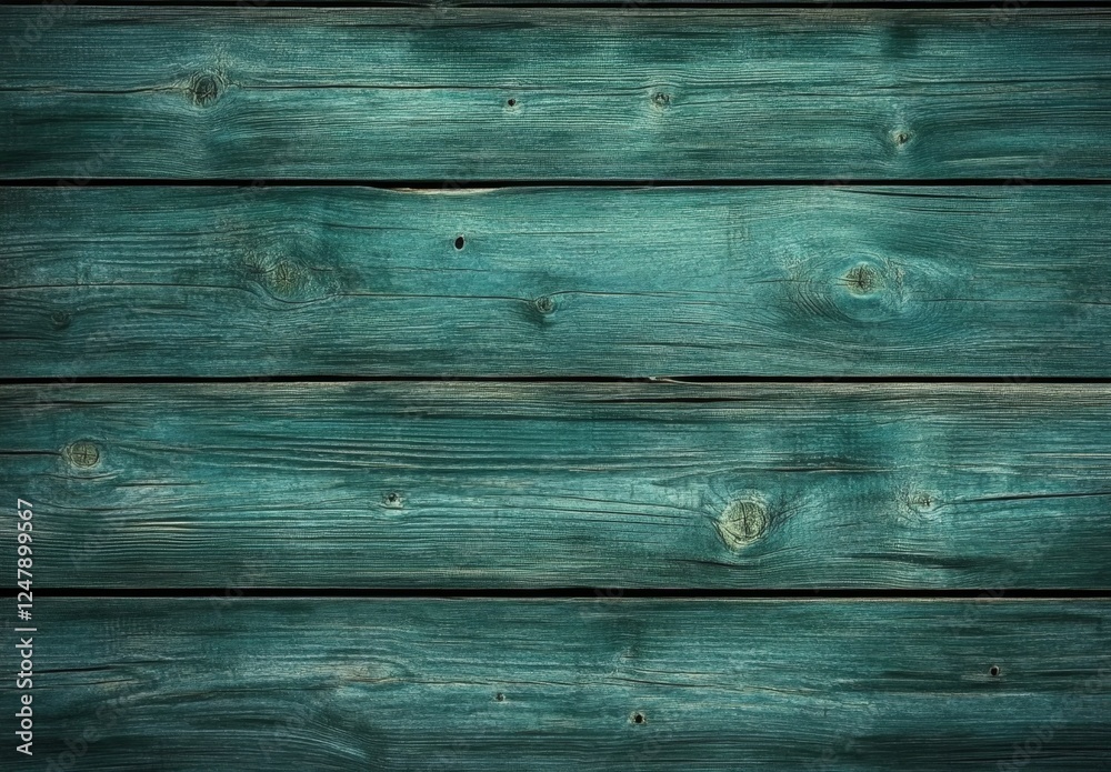 Teal wood planks background texture, rustic surface