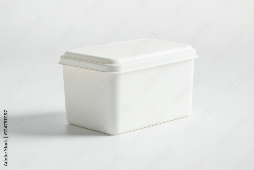 Selective focus plastic container box isolated on white background, Plastic box. Selective focus plastic container box isolated on white background, Plastic box.