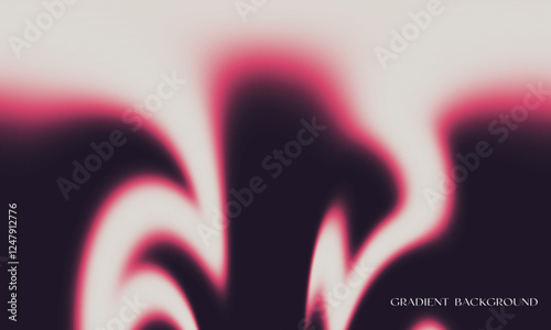 A captivating abstract digital artwork featuring smooth, fluid shapes with a striking gradient of black, pink, and white.