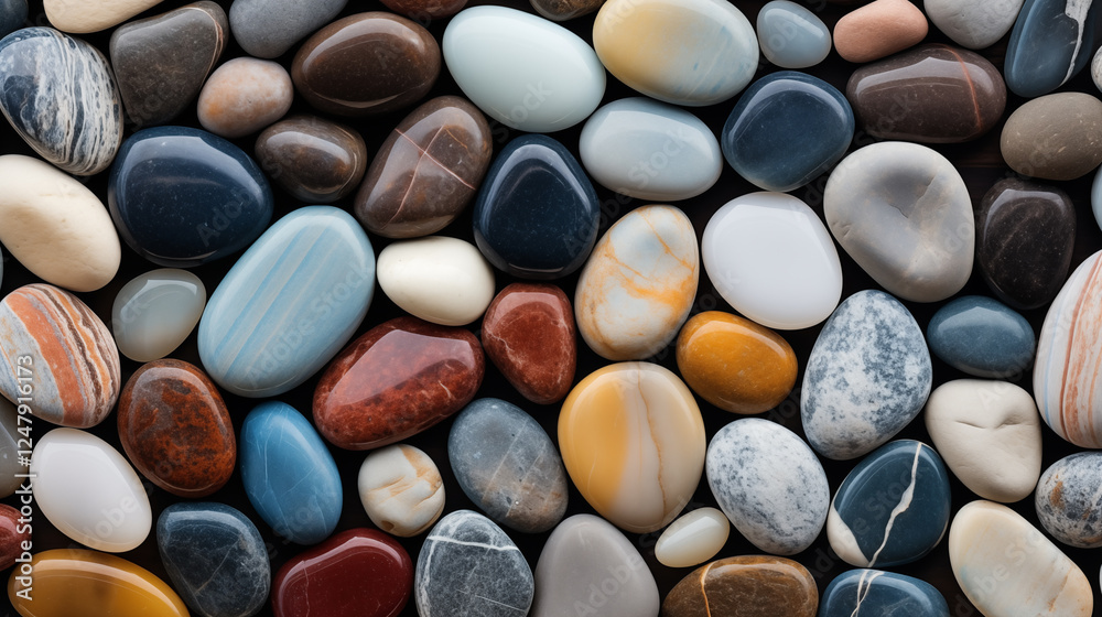 Background multicolored sea polished stones roll Background multicolored sea polished stones roll