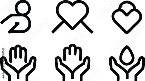 Charity icon, icon for charity, non profit icons