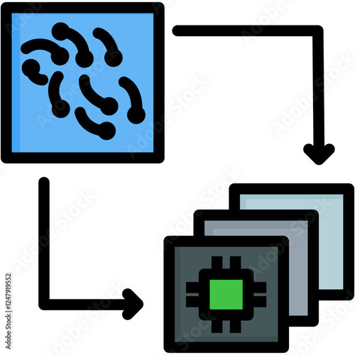 Dimensionality Reduction Icon
