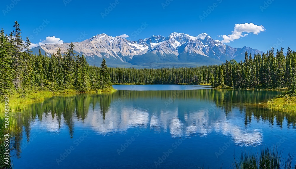 Mountain Lake Reflection Sunny Day (1) Mountain Lake Reflection Sunny Day (1)