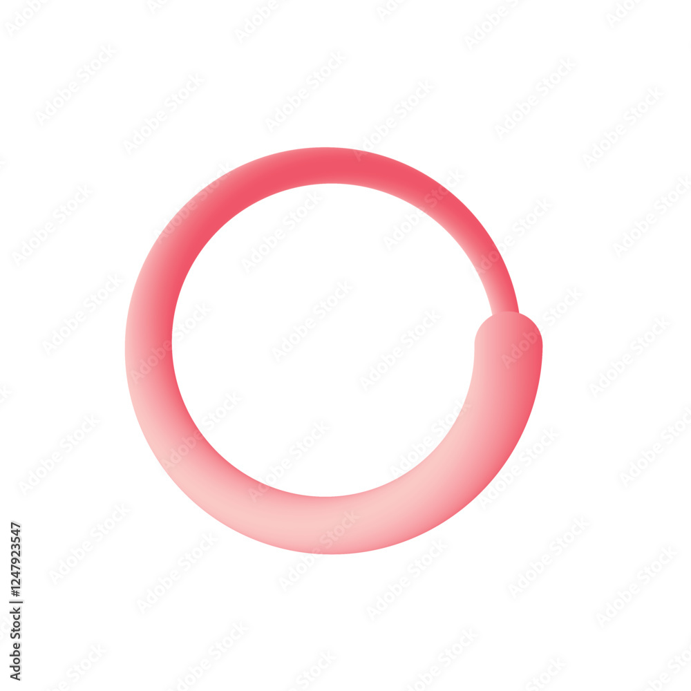 Pink Loading Circle on white isolate Pink Loading Circle on white isolate