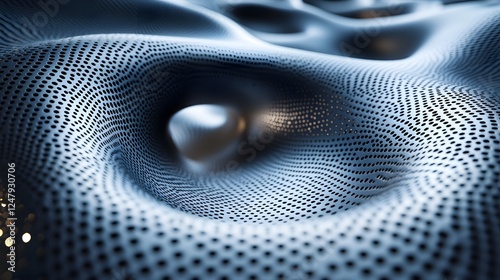 Black hole formation simulation on a computer depicting cosmic phenomena and space science in digital visualization
