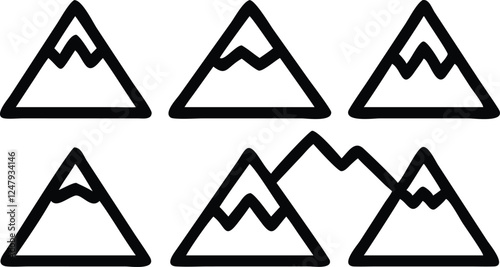 Mountain vector icon art design