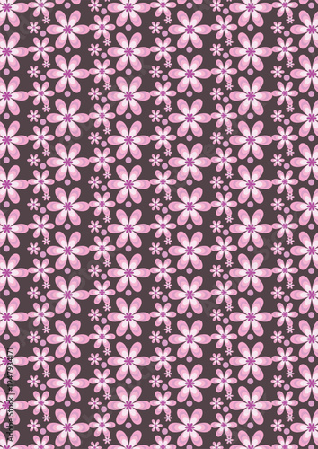 vector flower pattern design on a4 size paper artboard