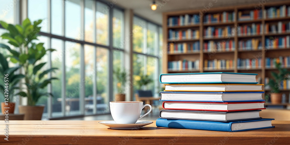 library old books on shelves isolated. generative AI library old books on shelves isolated. generative AI
