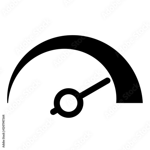 Speedometer, Tachometer Sign Gauge, Low Medium High Symbol