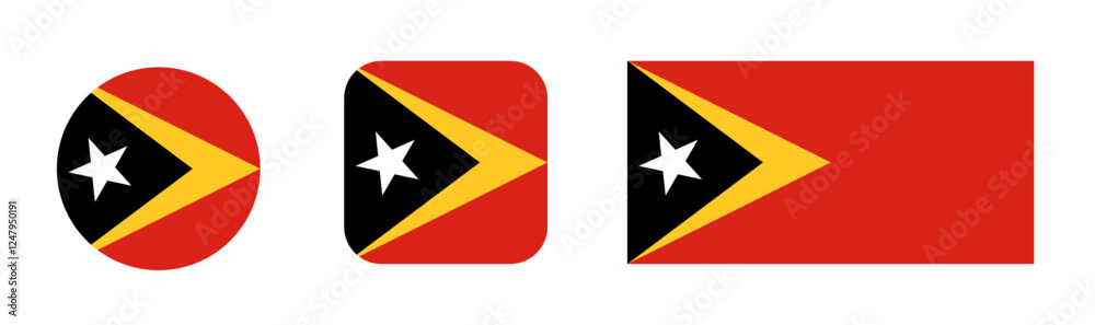 East Timor flag icon set East Timor flag icon set