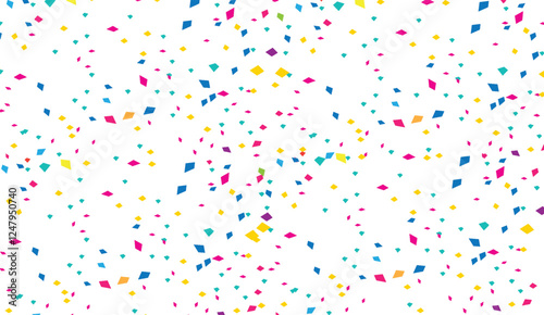 Vibrant Confetti Cascade, A Celebration of Color and Joy, perfect for festive backgrounds, party invitations, and uplifting visual designs adding a touch of celebratory flair