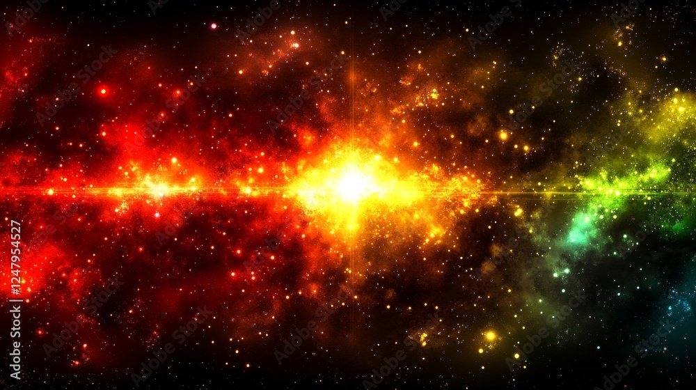Cosmic Nebula Abstract Fiery Stellar Background Galaxy Explosion Cosmic Nebula Abstract Fiery Stellar Background Galaxy Explosion