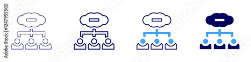Collaborative venture icon in 4 different styles. Thin Line, Line, Bold Line, Duotone. Duotone style. Editable stroke