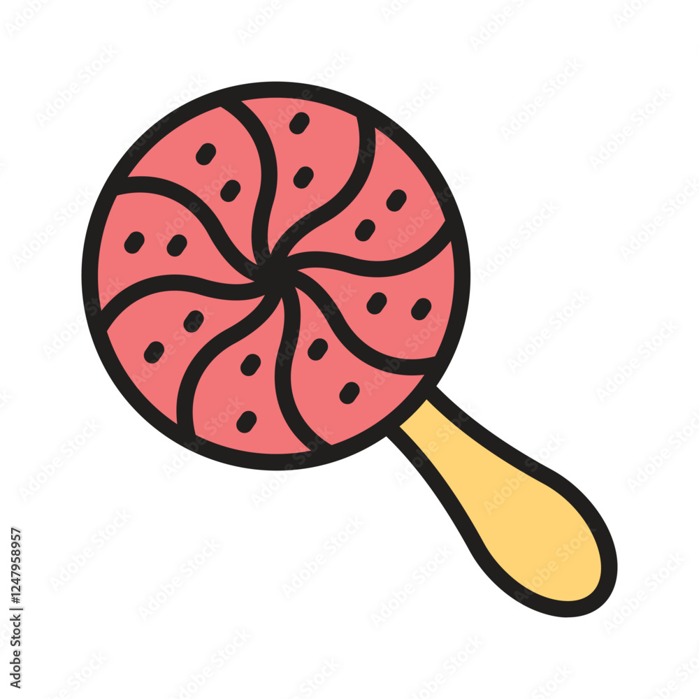 A colorful lollipop representing candy, sweets, and fun treats. A colorful lollipop representing candy, sweets, and fun treats.